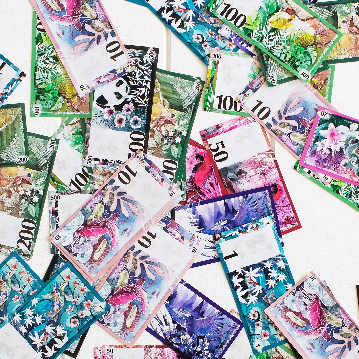 Lorikeet Creations The Most Beautiful Play Money in The World (According to My Mum) Watercolour Illustrated Pretend Money