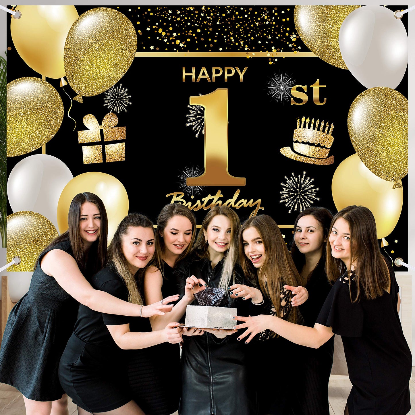 1St Happy Birthday Banner Birthday Decorations For Men Birthday Party Decorations Birthday Backdrop