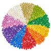 Minizfigs 1050PCS Multicolor 1x1 Round Plates | Bulk Building Blocks Parts and Pieces Rainbow Dots Pieces Circle Studs Flat Bric