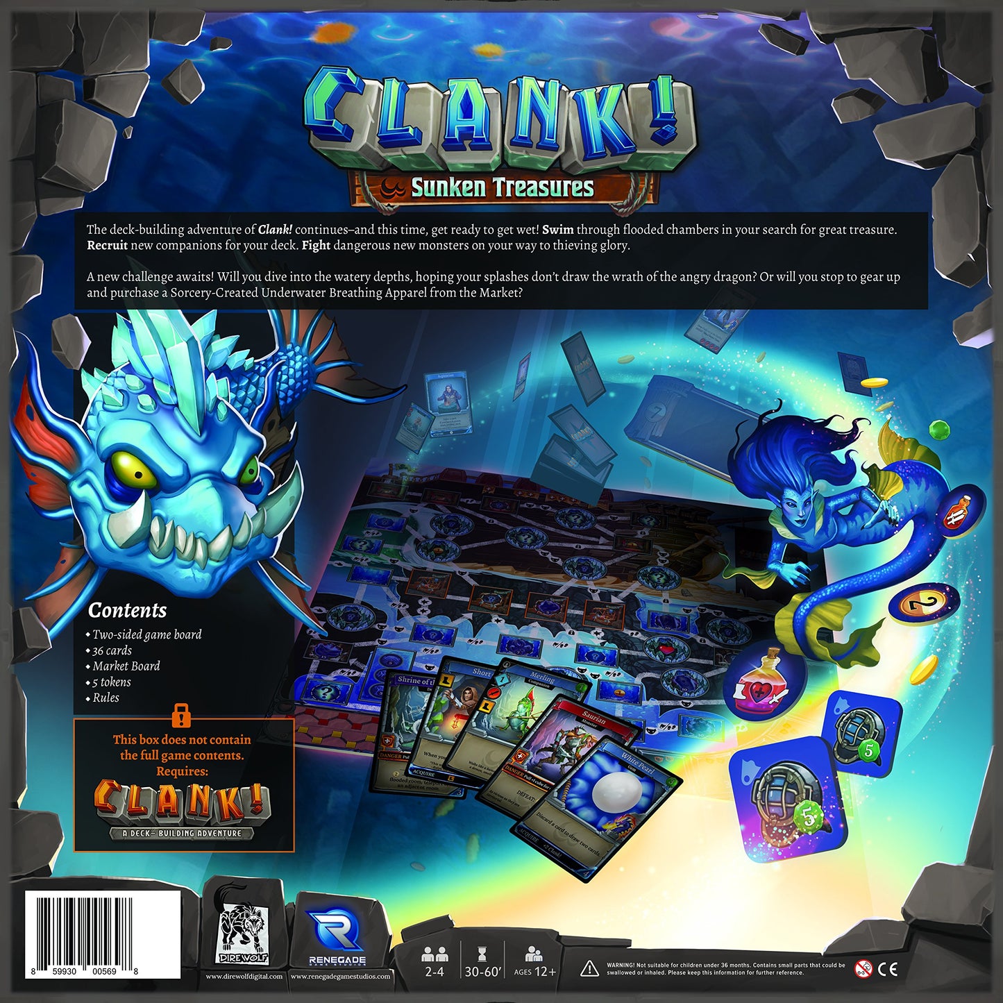 Renegade Game Studios Clank! Sunken Treasure Board Game,156 Months To 1200 Months