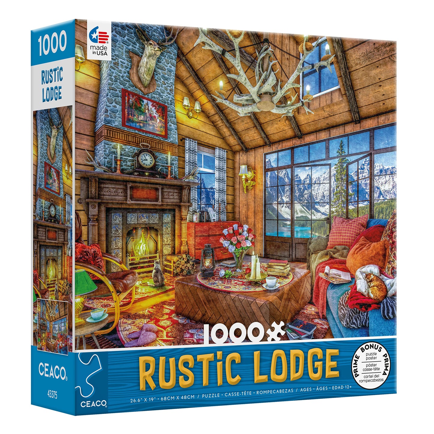 Ceaco - Rustic Lodge - Log Cabin Retreat - 1000 Piece Jigsaw Puzzle