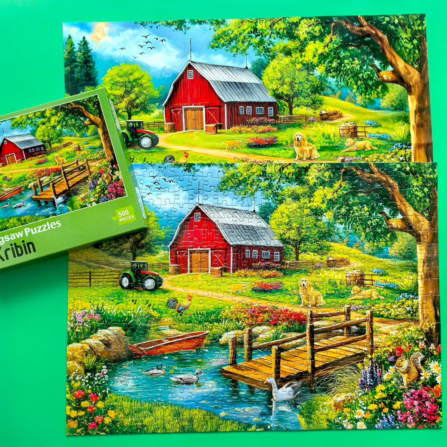 500 Piece Puzzle For Adults - Spring Farm