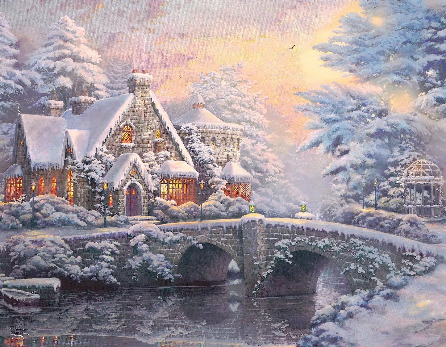 Ceaco - 4 In 1 Multipack - Thomas Kinkade - Holiday - (4) 500 Piece Jigsaw Puzzles