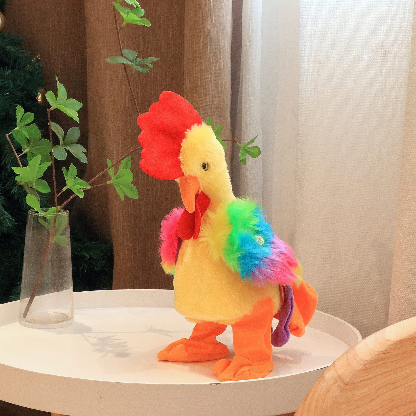 Easfan Musical Chicken Stuffed Animal Electronic Interactive Plush Toy Singing Dancing Squawking Waving Rooster Easter Birthday