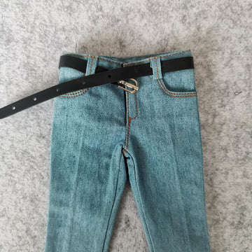 1/6 Custom Scale Blue Jeans Pants For 12'' Male Action Figure Doll Clothes Toy (Light Blue)