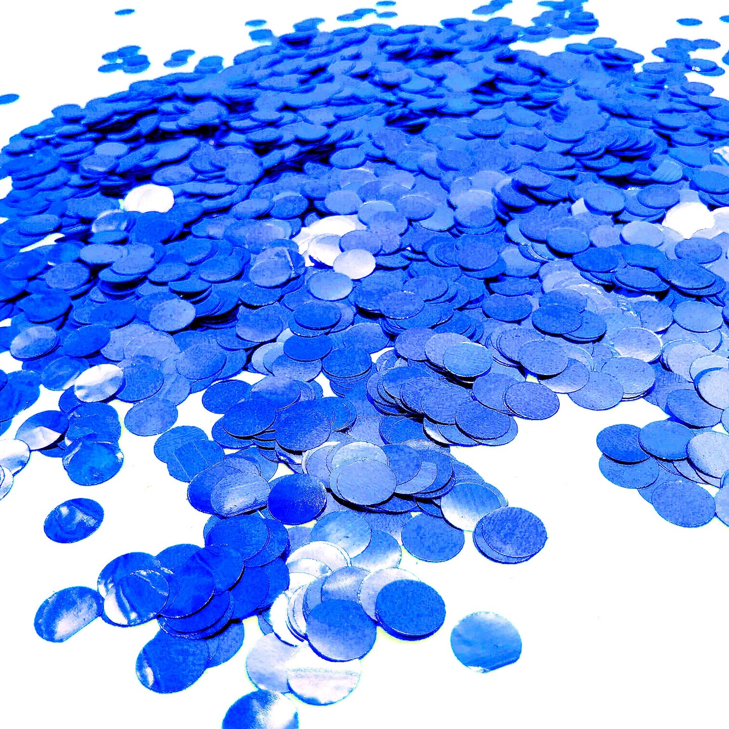 Blue Foil Metallic Round Table Confetti Decor Circle Dots Mylar Table Scatter Confetti Wedding Bachelorette Under the Sea Baby S