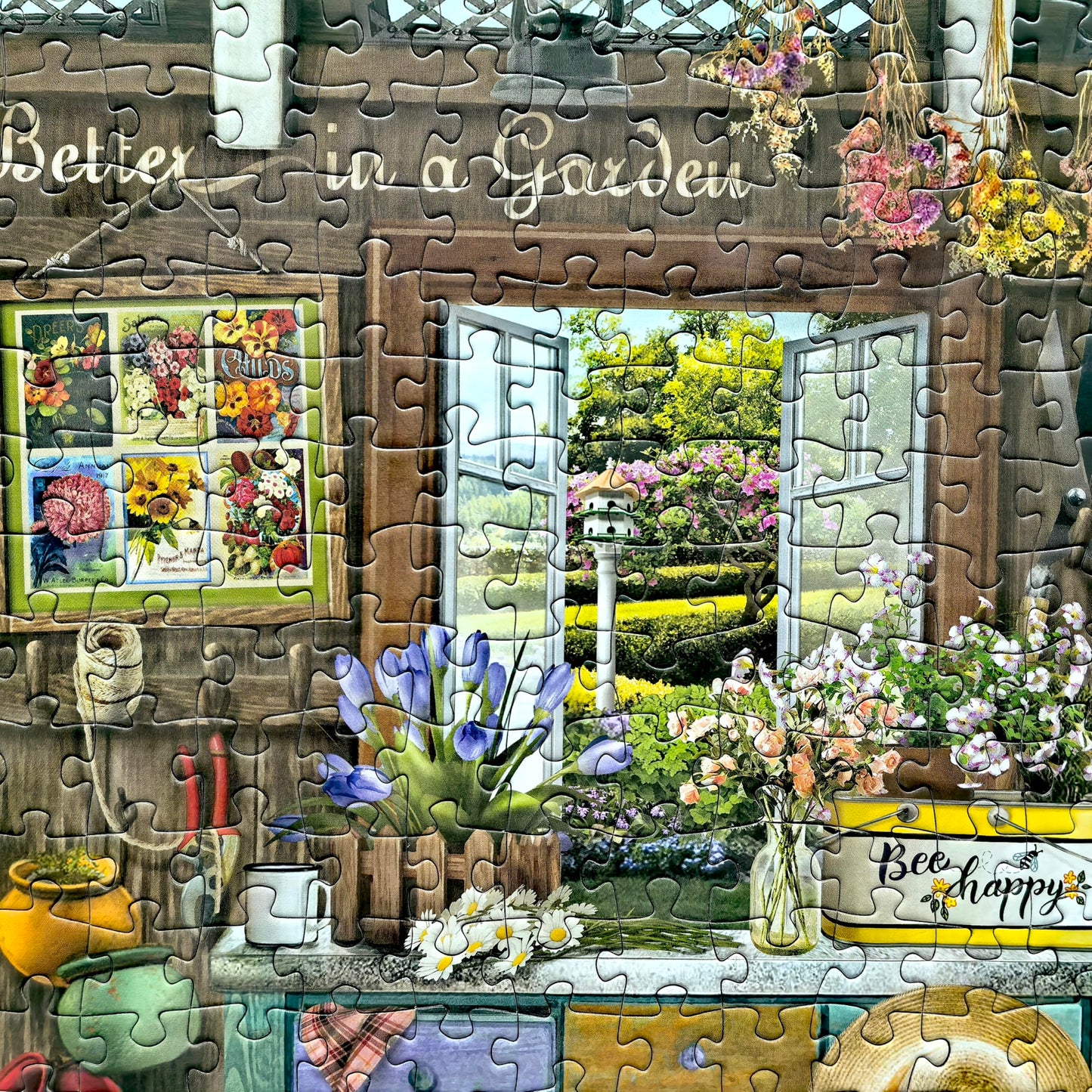 500 Piece Puzzles For Adults - Jigsaw Puzzles - Potting Shed - Designed By Bigelow Illustrations
