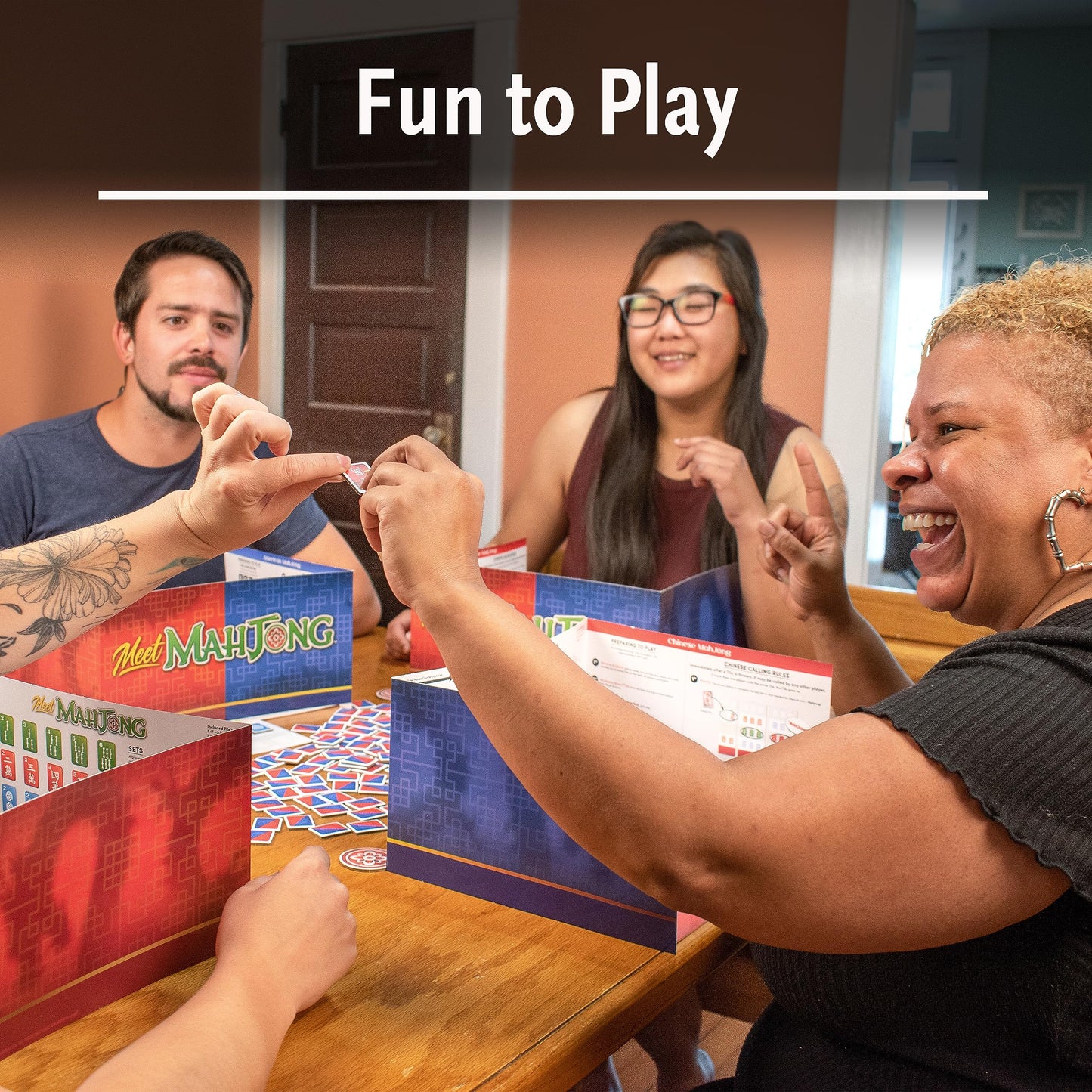 Thinkfun Meet Mahjong - The Engaging Family Board Game For 4 | Teaches Basics Of Mahjong | Perfect For Adults And Kids | Enhances Memory And Cognitive Skills