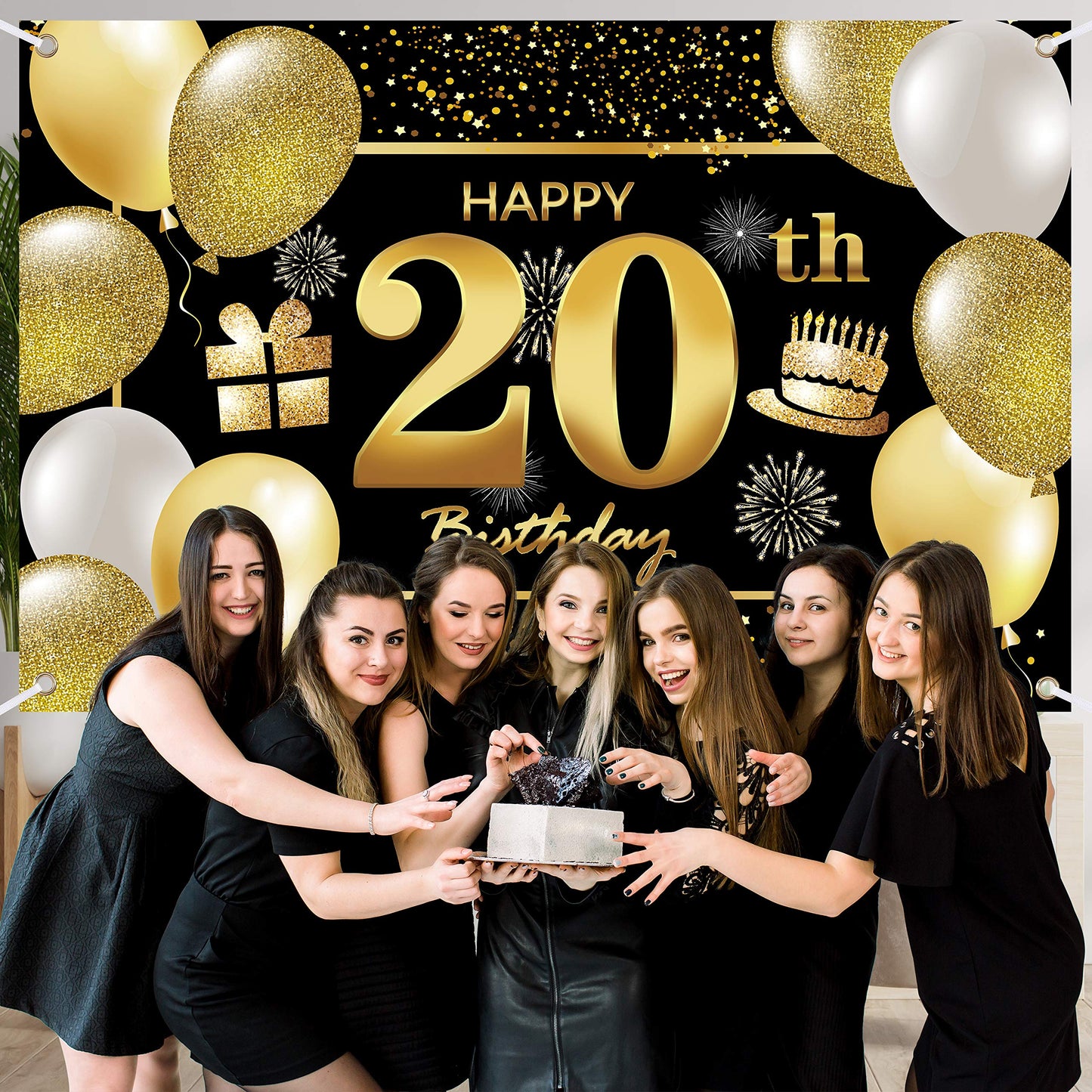20Th Happy Birthday Banner Birthday Decorations For Men Birthday Party Decorations Birthday Backdrop