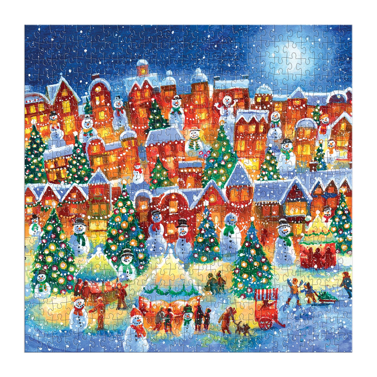 Galison Good Puzzle Co. Little Town Lights 500Pc Puzzle