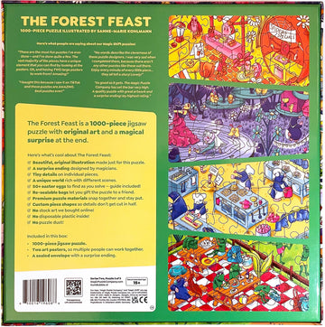 Magic Puzzle Company 1000 Piece Jigsaw Puzzle - The Forest Feast, Paper Material, Model BGZ115818