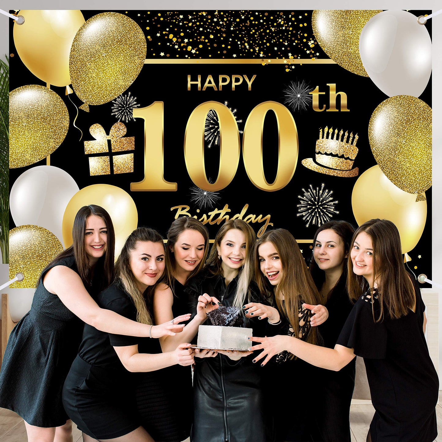 100Th Happy Birthday Banner Birthday Decorations For Men Birthday Party Decorations Birthday Backdrop