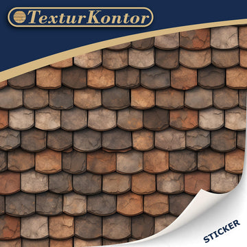 3 Sheets Self-Adhesive Roof Tiles And Shingles For Dollhouses Scale 1:12 (Roof Shingles Brown)