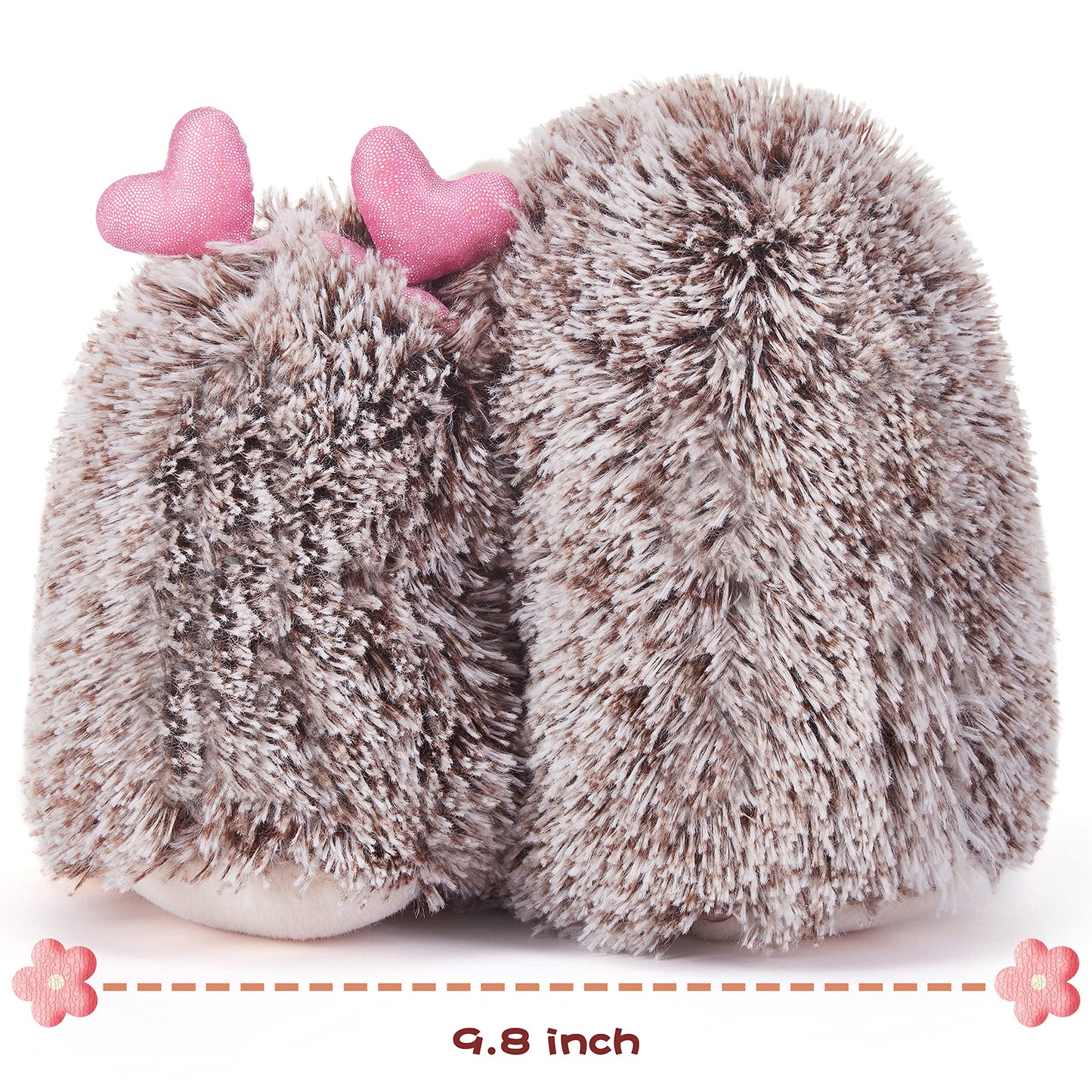 Ikasa Hedgehog Stuffed Animal Plush Toy Holding Heart With Love For Valentine Day,7.8'' Pair Of Cute Soft Small Toys,Gifts For G