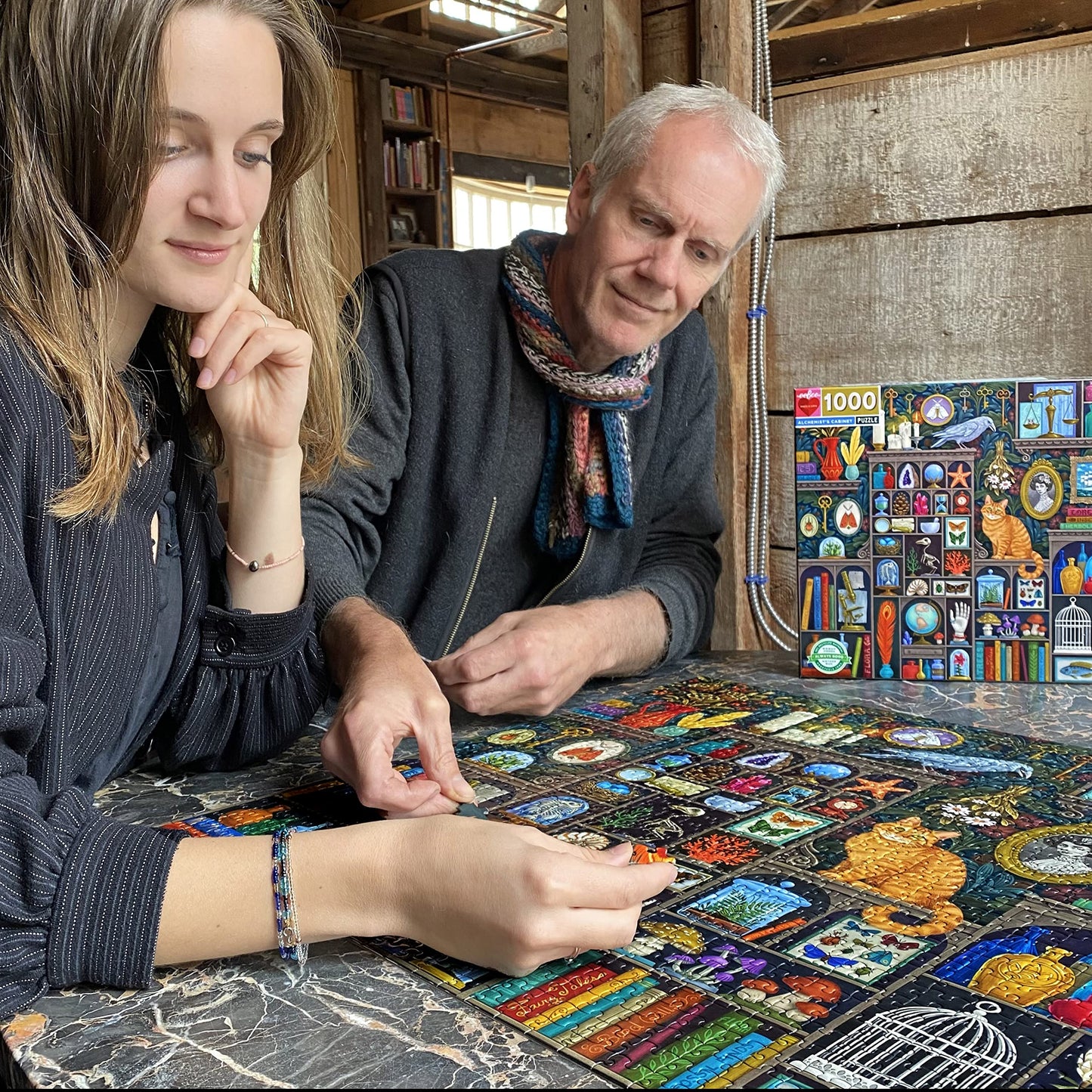Eeboo: Piece And Love Alchemist Cabinet 1000 Piece Square Jigsaw Puzzle, Jigsaw Puzzle For Adults And Families, Includes Glossy, Sturdy Pieces And Minimal Puzzle Dust