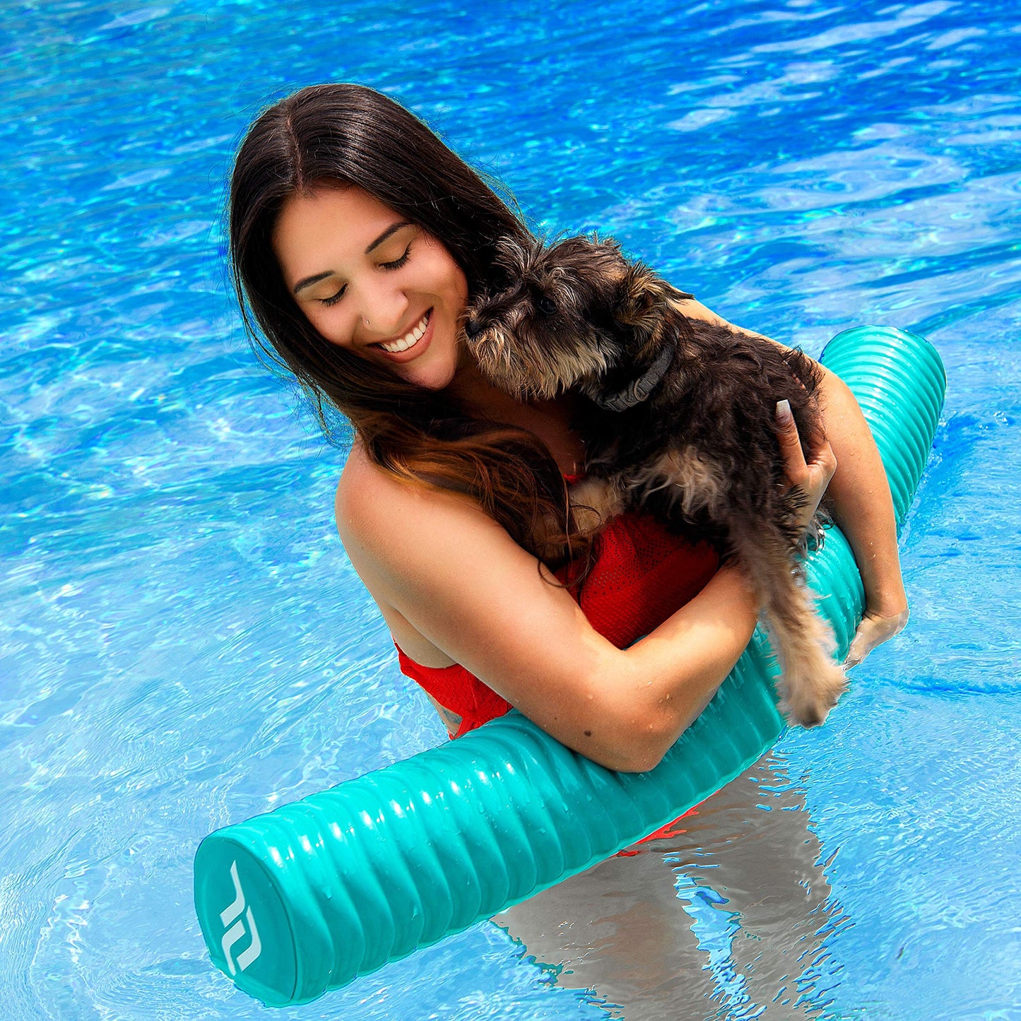 IMMERSA Jumbo Swimming Pool Noodles enhanced Soft Foam Noodles for Swimming and Floating Lake Floats Pool Floats for mature-themeds and Kids. (Teal)