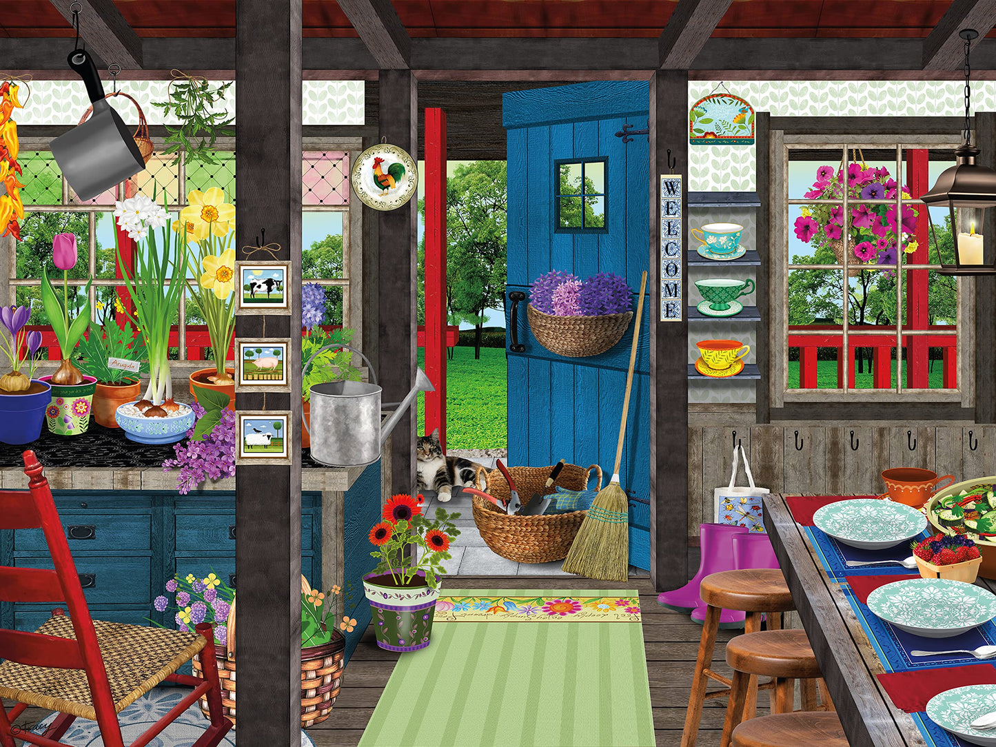 Ceaco - Tracy Flickinger - Country Kitchen - 300 Piece Jigsaw Puzzle