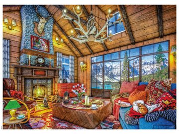 Ceaco - Rustic Lodge - Log Cabin Retreat - 1000 Piece Jigsaw Puzzle
