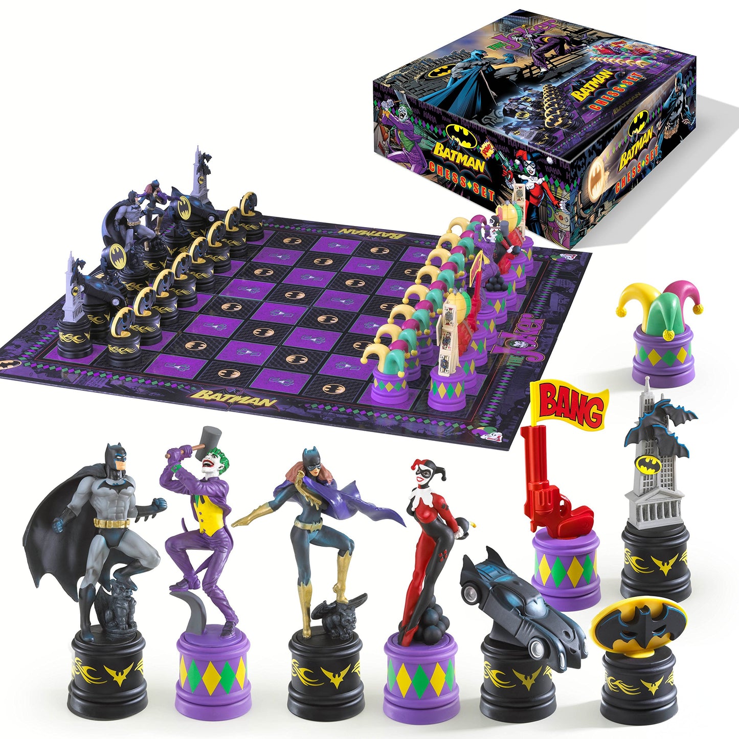 The Noble Collection The Batman Chess Set (The Dark Knight Vs The Joker)