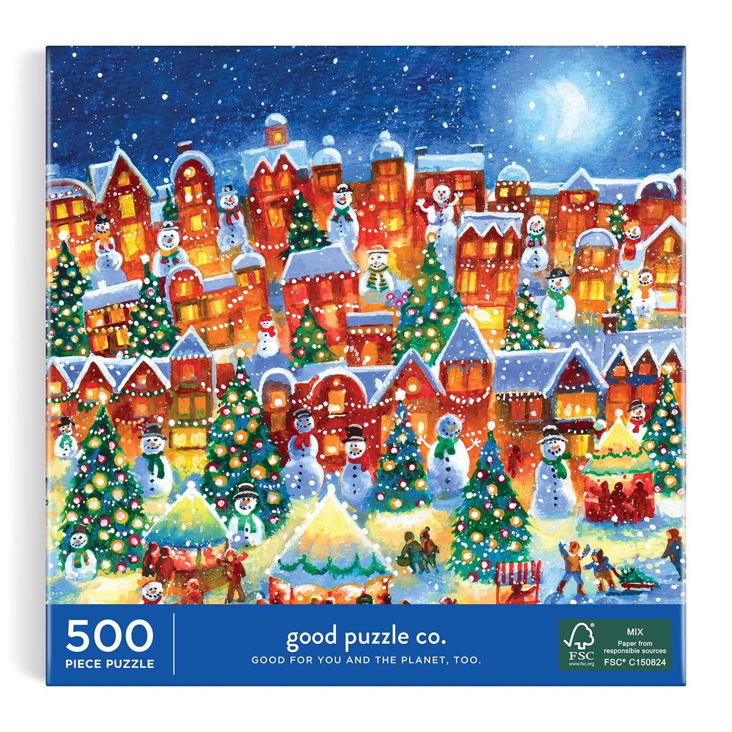 Galison Good Puzzle Co. Little Town Lights 500Pc Puzzle
