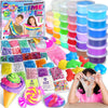 33 Cups Jumbo Slime Kit for Kids FunKidz Premade Ultimate Slime Pack to DIY Soft Cloud Clear Butter Glitter Glow in Dark Slime Making Kit Party Favors Gift Toys for Girls and Boys