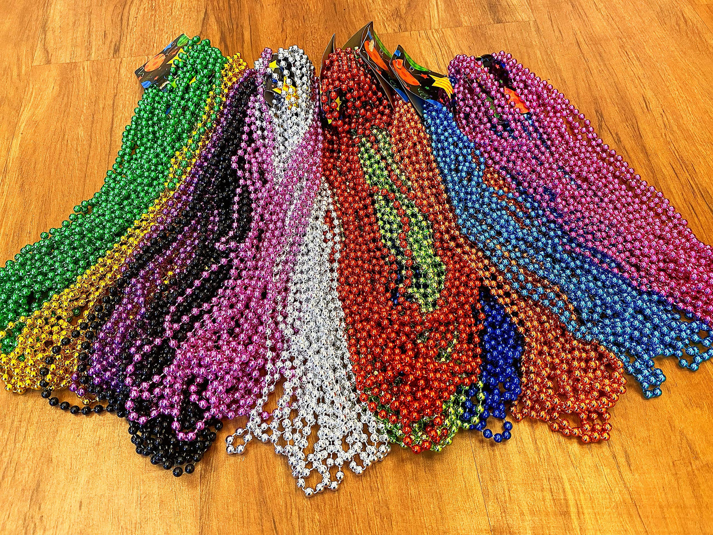 GiftExpress 72 pack Mardi Gras Beads Bulk, Mardi Gras Beads Necklaces Assortment, Throw Beads in Bulk, Gasparilla beads