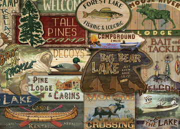 Rustic Lodge - Lodge Signs Puzzle - 1000 Pieces
