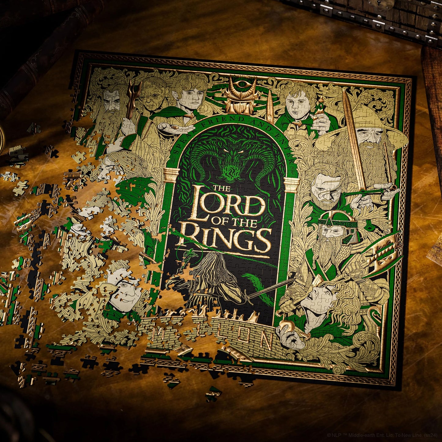 Theory11 Lord Of The Rings Jigsaw Puzzle - 1,000 Piece Jigsaw Puzzle - Officially Licensed Lord Of The Rings Merchandise & Colle