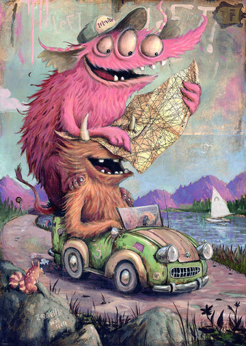 Heye Road Trippin' Zozoville 2000 Piece Jigsaw Puzzles, Multicoloured