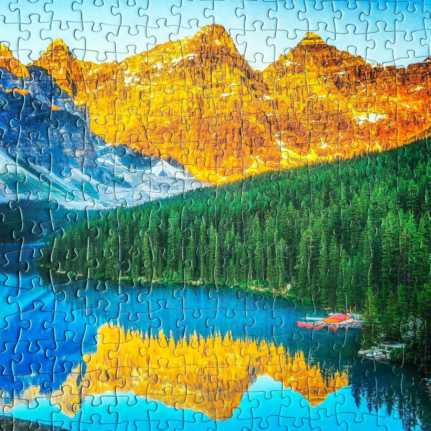 500 Piece Puzzles For Adults - Jigsaw Puzzles - Moraine Lake Sunrise - By Photographer Billi
