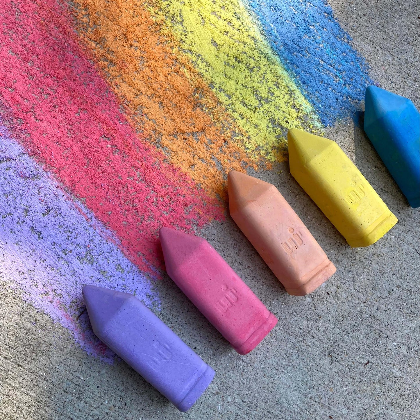 Urban Infant Non-Toxic Sidewalk Chalk For Toddlers And Kids - Washable Outdoor Jumbo Chalk - Rainbow