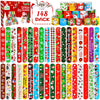 LUYI 148 PCS Christmas Slap Bracelets Christmas Party Favors Supplies for Xmas Slap Snap Bracelets Bulk Christmas Toys for Chris