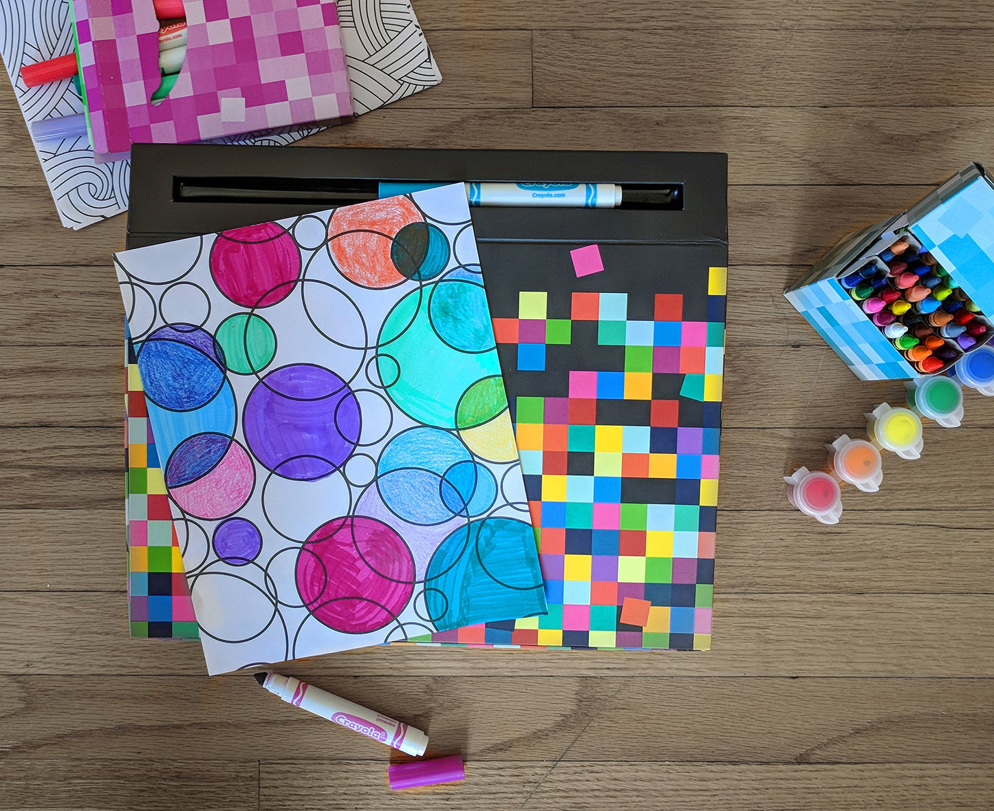 Crayola Inspiration Art Desk, Over 100 Piece, Art Set, Gift For Kids, Age 4, 5, 6, 7, 8