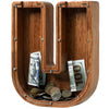 Piggy Bank For Kids Boys Girls, Wooden Large Letter Piggy Bank Alphabet Money Bank With Initial U, Coin Bank Fun Gifts For Birthday, Christmas, Festival, Baby Shower