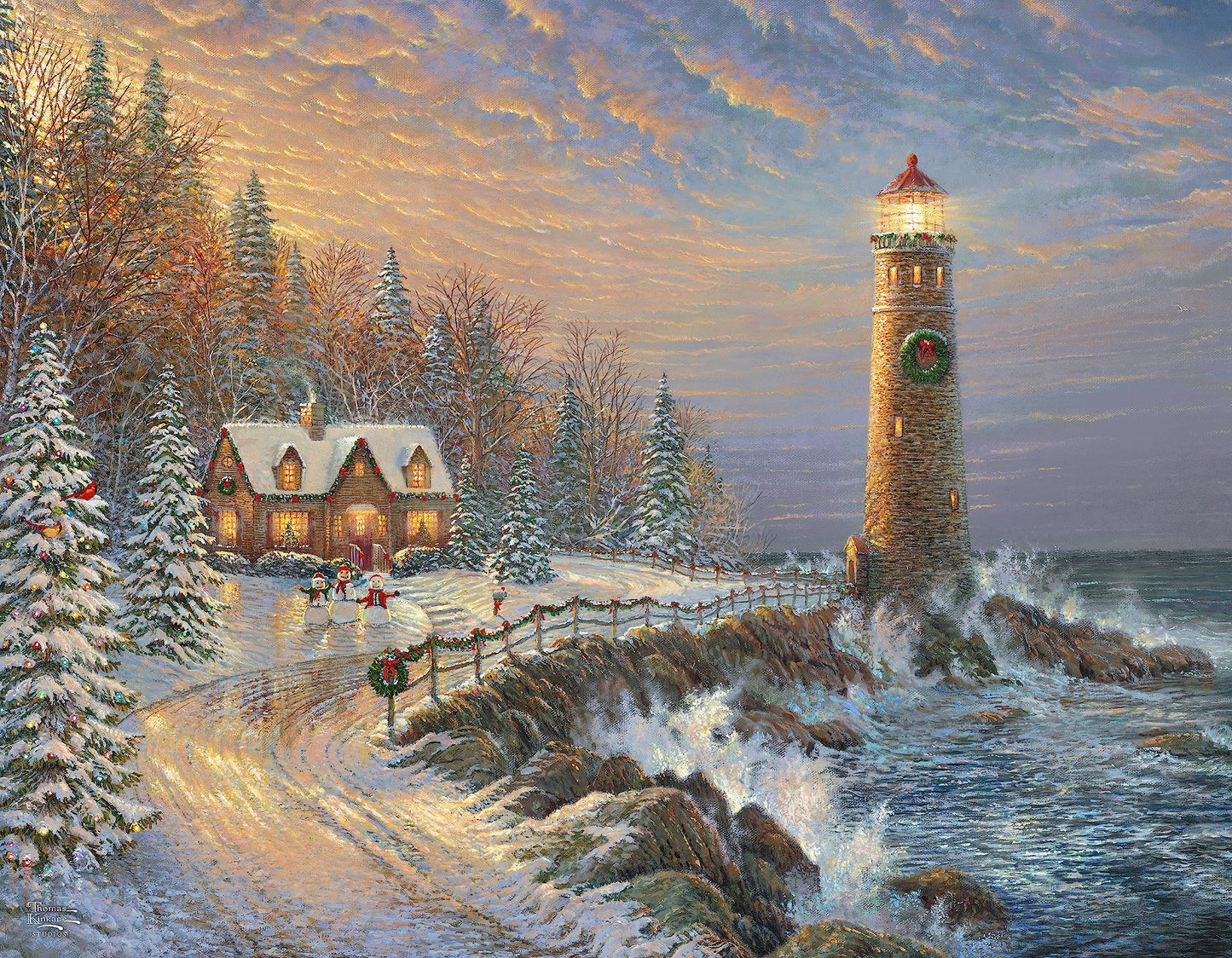 Ceaco - 4 In 1 Multipack - Thomas Kinkade - Holiday - (4) 500 Piece Jigsaw Puzzles