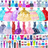 Style Shine 50 Pack Doll Clothes And Accessories, 4 Wedding Gowns 2 Evening Dresses 6 Fashion Dresses 6 Set Casual Outfits Top A