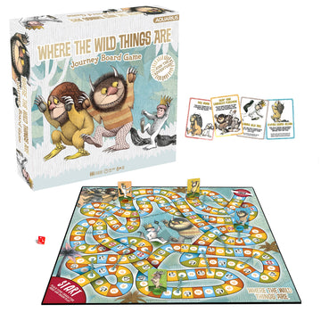AQUARIUS Journey Board Game - Where the Wild Things Are, Model 97012, Paper, Multi-Color (White, Brown, Tan, Green, Gold)