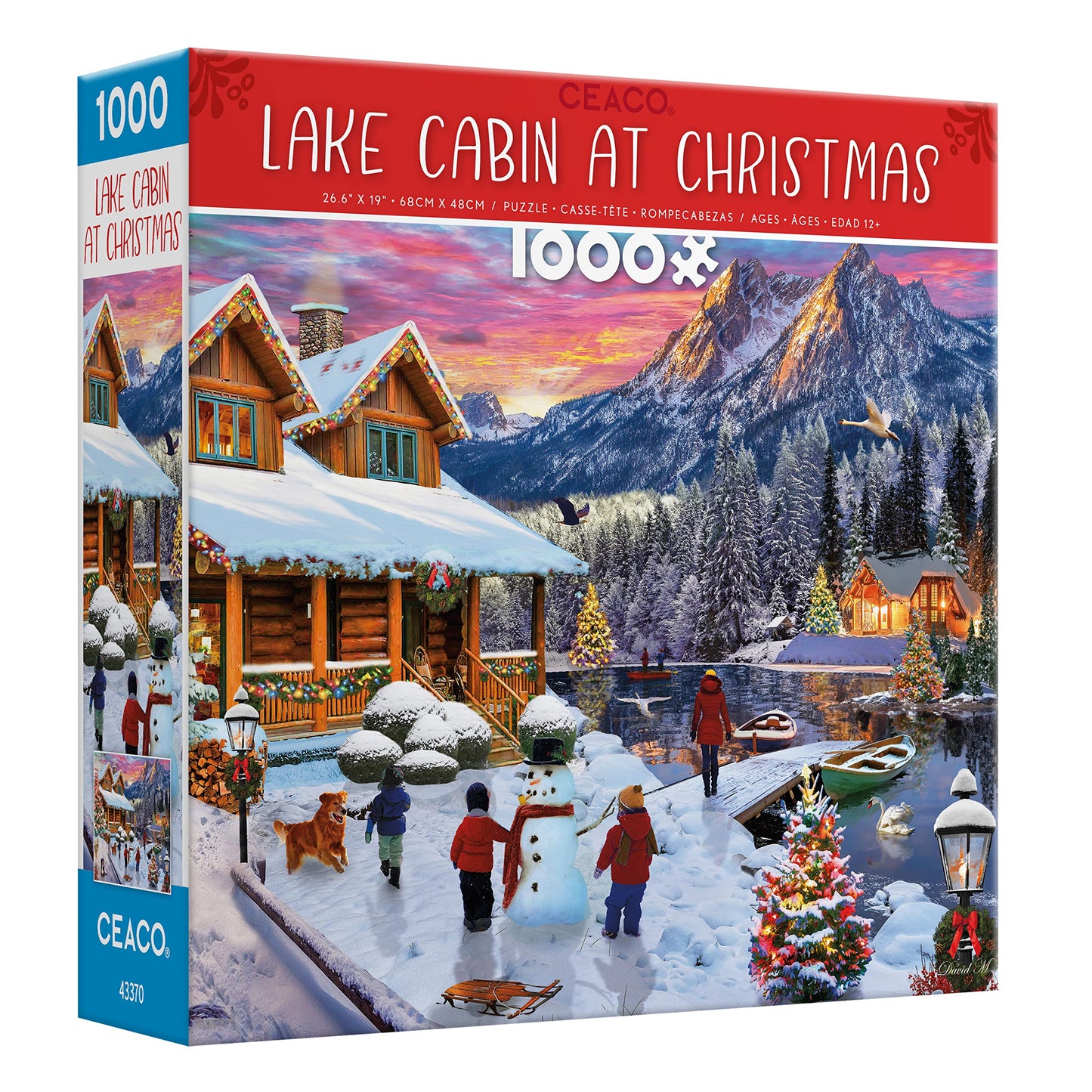 Ceaco - Classic Christmas - Lake Cabin At Christmas - 1000 Piece Jigsaw Puzzle