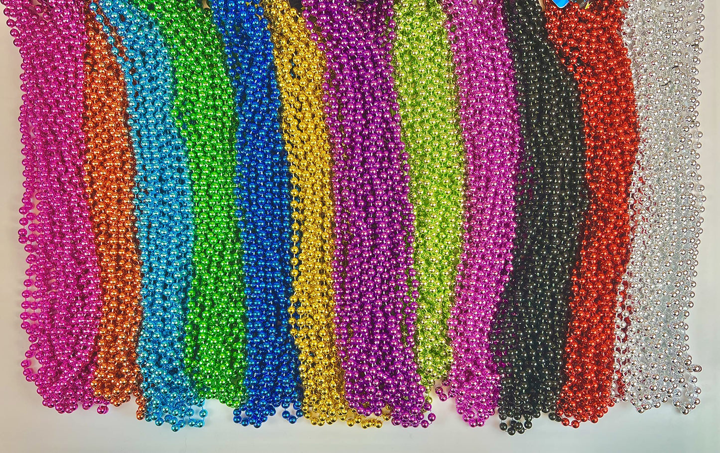 GiftExpress 72 pack Mardi Gras Beads Bulk, Mardi Gras Beads Necklaces Assortment, Throw Beads in Bulk, Gasparilla beads