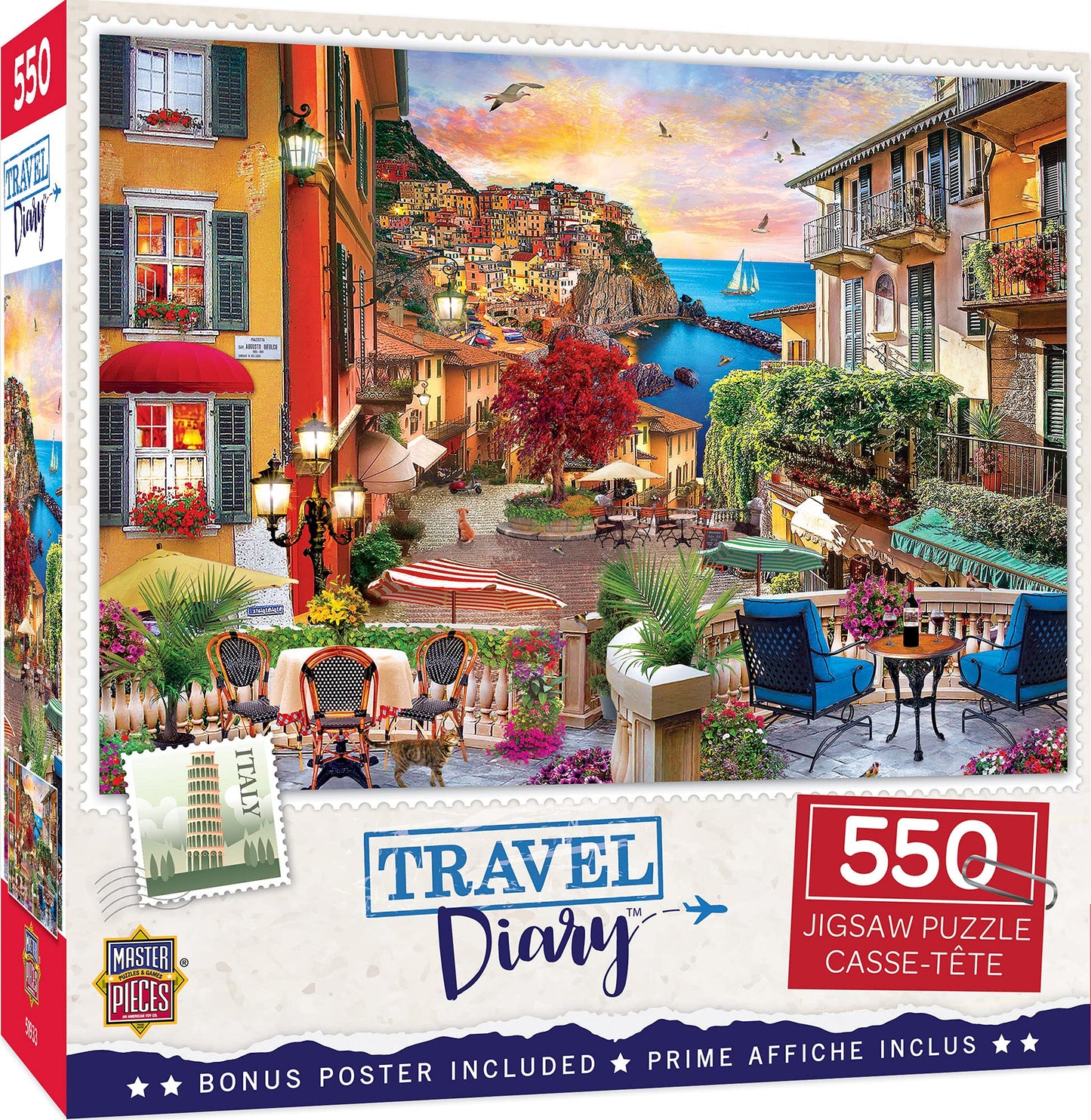Masterpieces 550 Piece Jigsaw Puzzle For Adults, Family, Or Kids - Italian Afternoon - 18''X24''