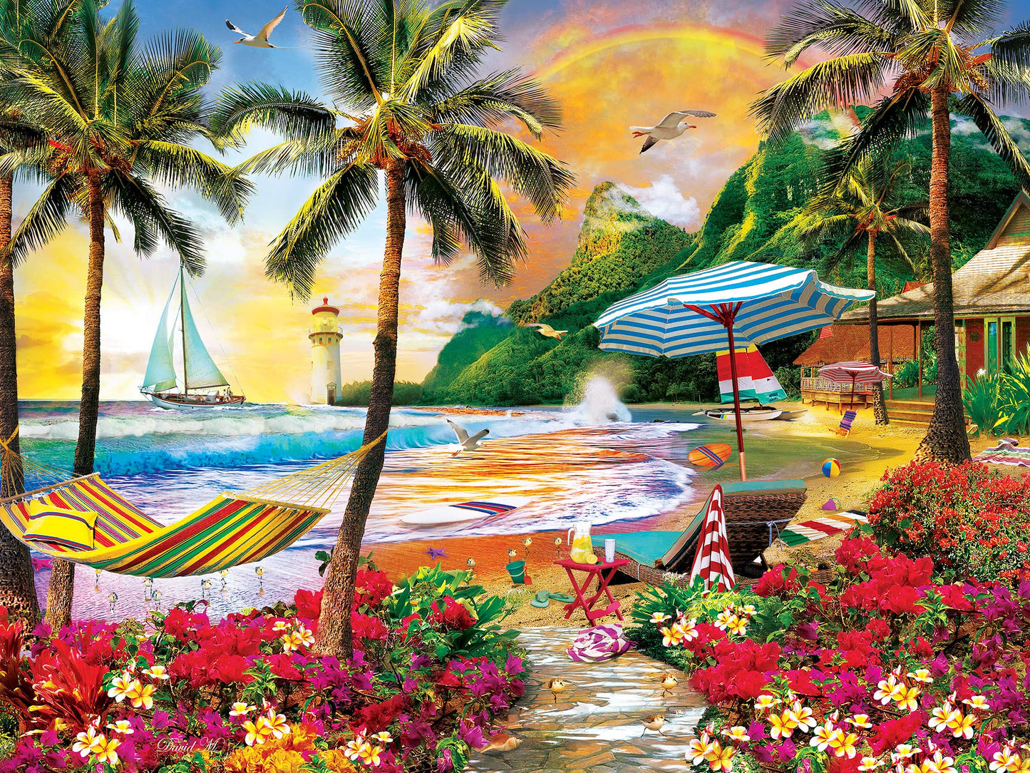 Masterpieces 550 Piece Jigsaw Puzzle For Adults And Family - Hawaiian Life - 18''X24''