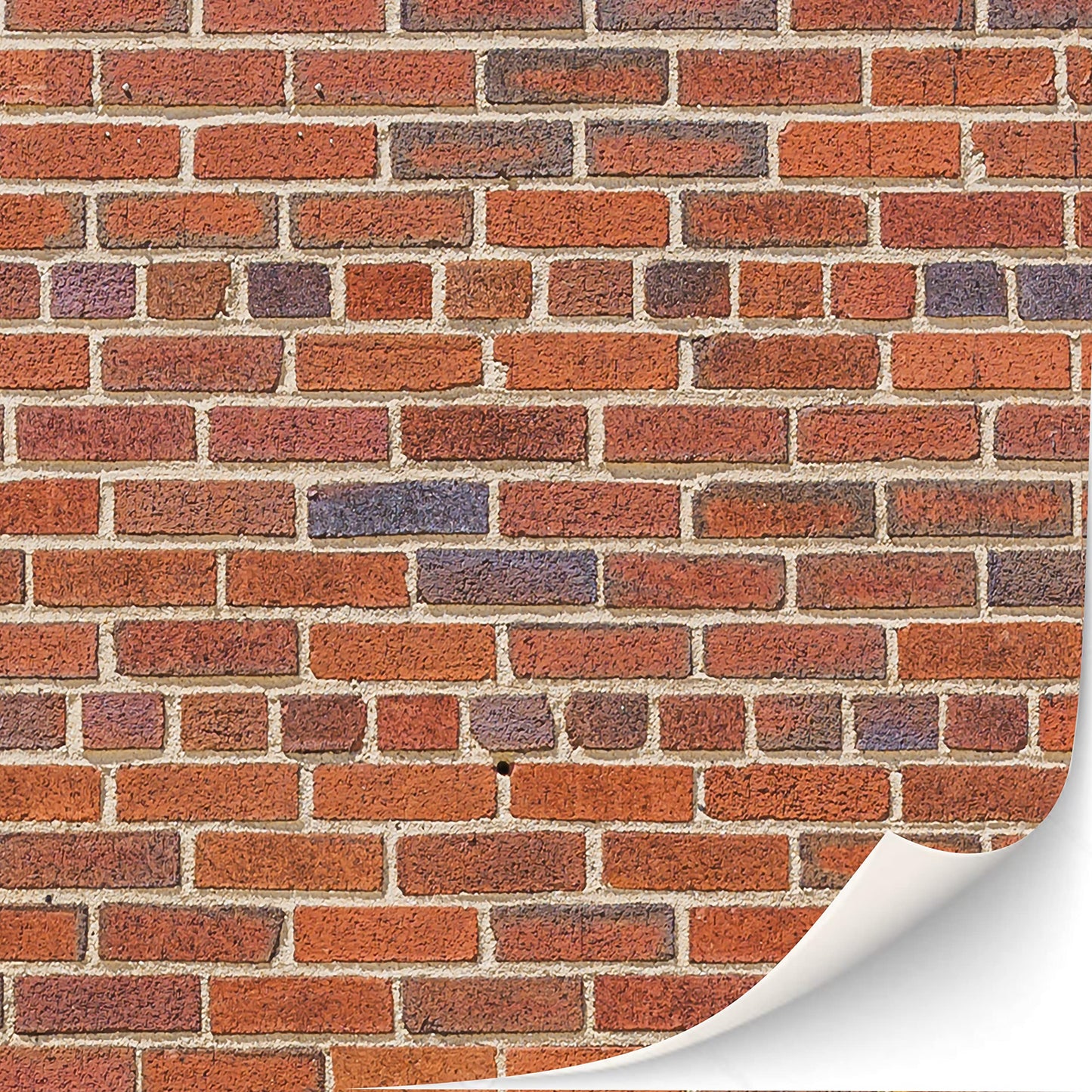 3 Sheets Self-Adhesive Wall Cladding For Dollhouse 1:12 Scale (Red Clinker)