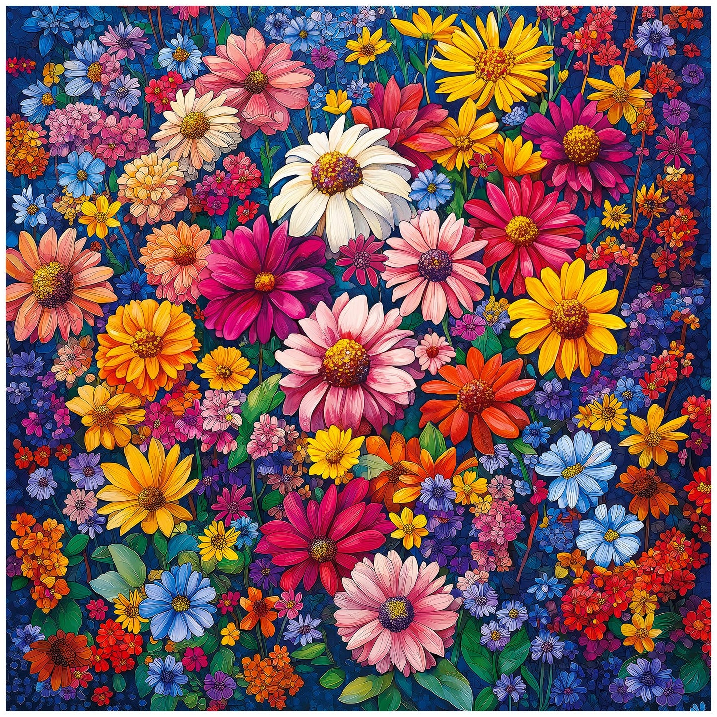 All4Jig Flowers Fun Jigsaw Puzzles For Adults And Kids, 1000 Pieces, Christmas Secret Santa Gift, White Elephant Gifts, Number P