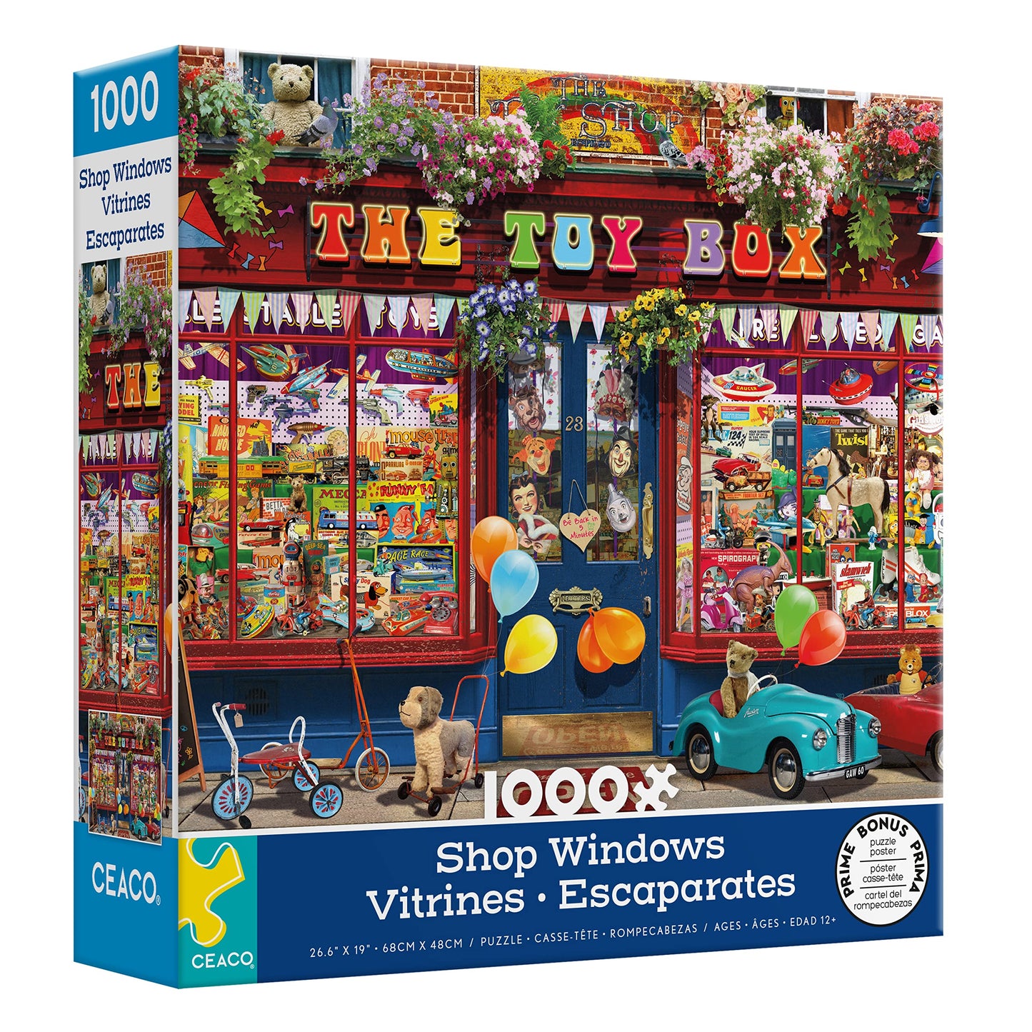 Ceaco - Shop Windows - Toy Box - 1000 Piece Jigsaw Puzzle, 26.6 X 19