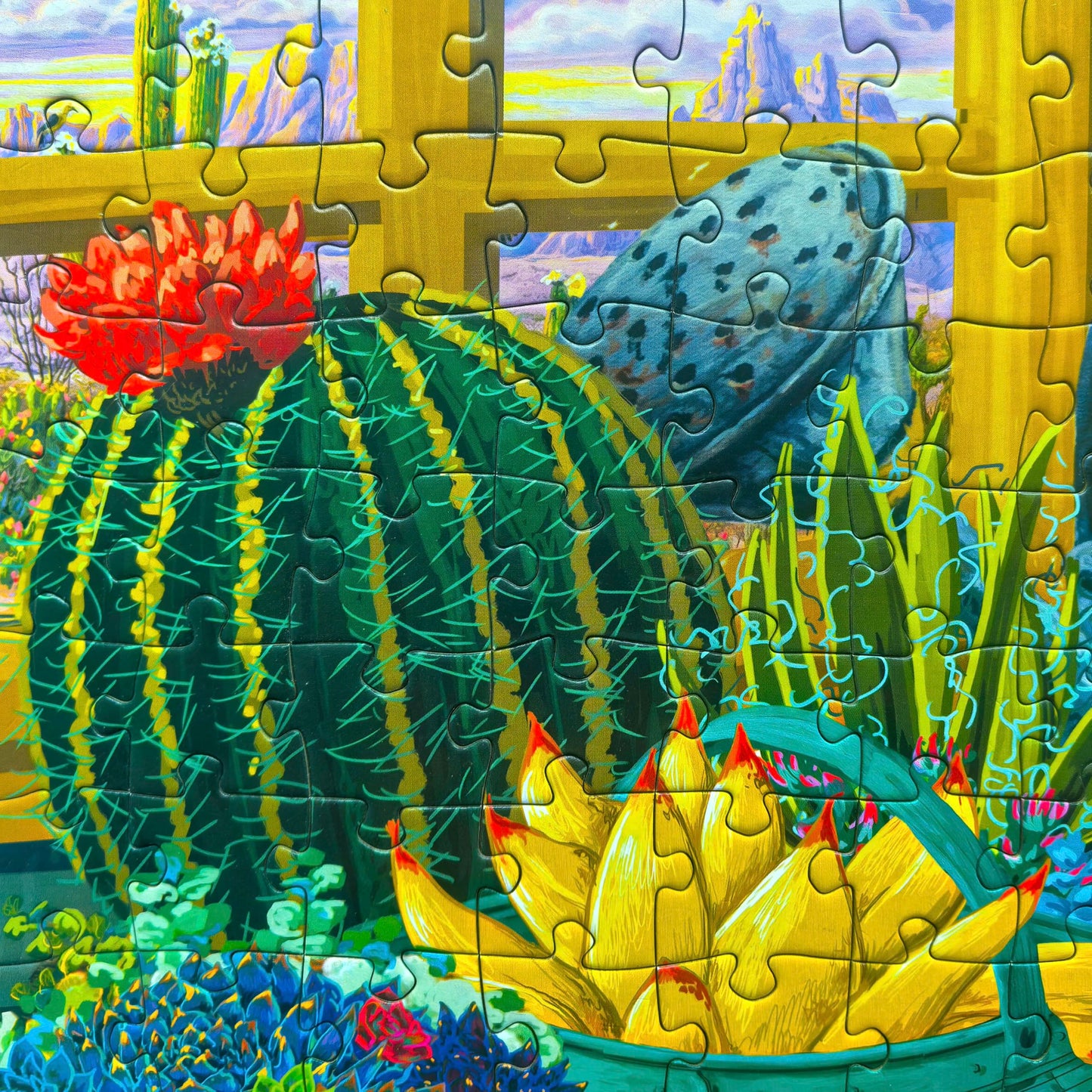 Artist Joseph Burgess - 300 Piece Puzzles for mature-themeds Large Piece - Fall Succulent Dreams - Jigsaw Puzzles for Seniors