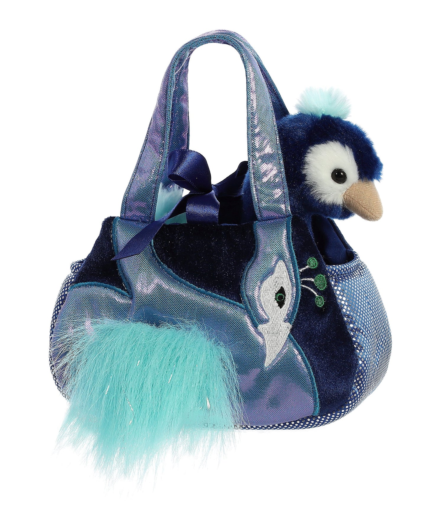 Aurora® Fashionable Fancy Pals™ Mora Peacock™ Stuffed Animal - On-The-Go Companions - Stylish Accessories - Multicolor 7 Inches