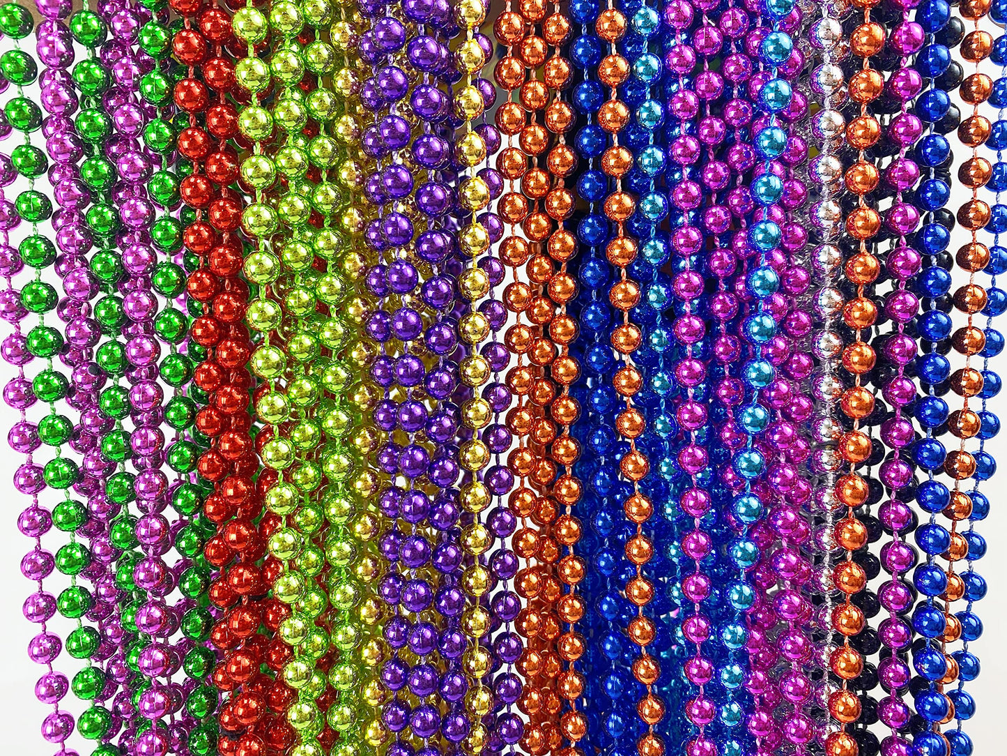 GiftExpress 72 pack Mardi Gras Beads Bulk, Mardi Gras Beads Necklaces Assortment, Throw Beads in Bulk, Gasparilla beads