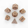 chessex Manufacturing cHX27024 Metal Dice with Black Numbers - copper Set of 7