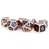 Metallic Dice Games Lic018 16 Mm Metal Enamel, Board Game - Black & Copper - Set Of 7