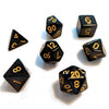 Sirius Dice Sdz000203 Sirius Dice - Black & Gold - Set Of 7